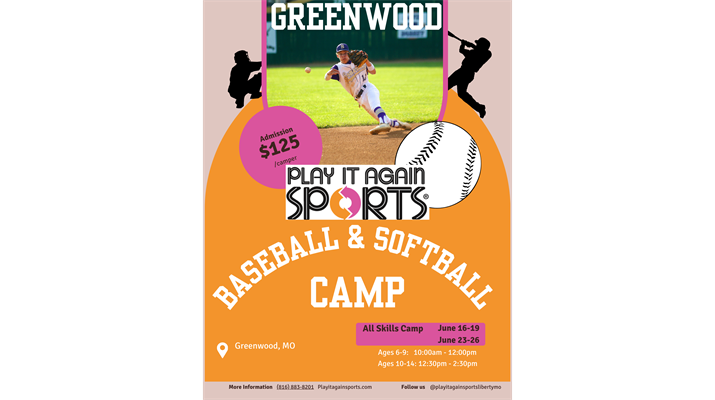 Play it Again Sports Baseball and Softball camp